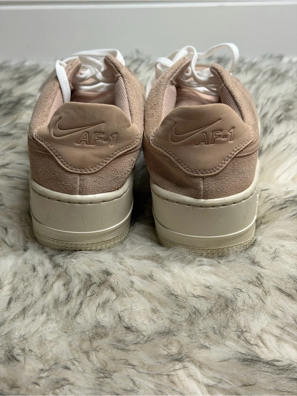 Nike AF1 Sage Low blush pink suede sneakers Size